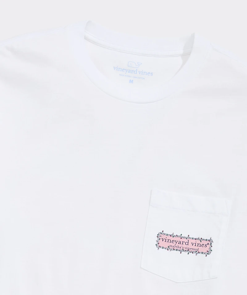 String Lights Pups Logo Box Long-Sleeve Pocket Tee