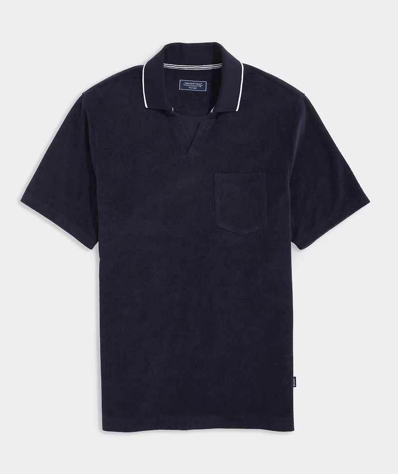 Terry Split Collar Polo
