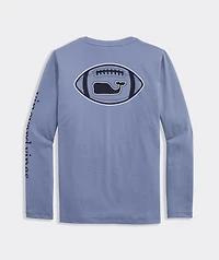 Boys' Football Whale Dot Long-Sleeve Harbor Sun Performance Tee
