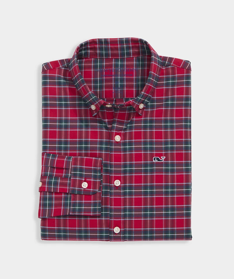 Boys' Yuletide Tartan Performance Cotton Shirt