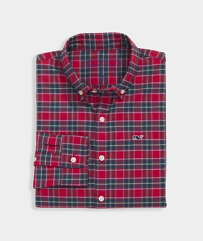 Boys' Yuletide Tartan Performance Cotton Shirt