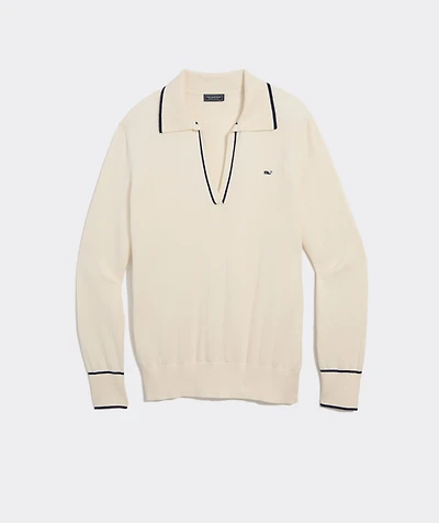 Tipped Polo Sweater