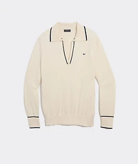 Tipped Polo Sweater