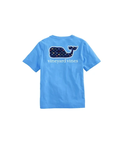 OUTLET Kids' Multi Whales Allover Whale Short-Sleeve Pocket Tee