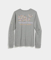 Pumpkin Icon Whale Fill Long-Sleeve Pocket Tee