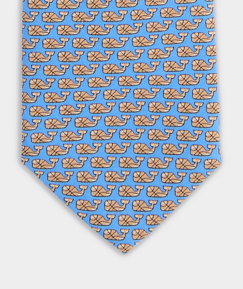Boys' Basketball Whale Silk Tie