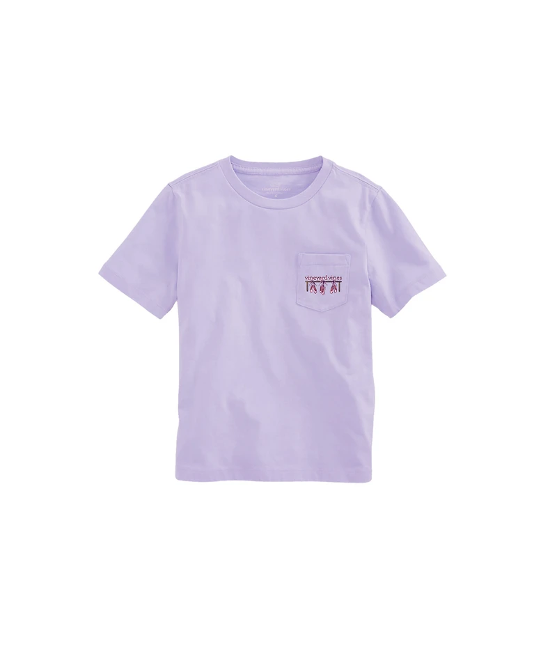OUTLET Girls' Foil Ballet Bar Short-Sleeve Pocket Tee