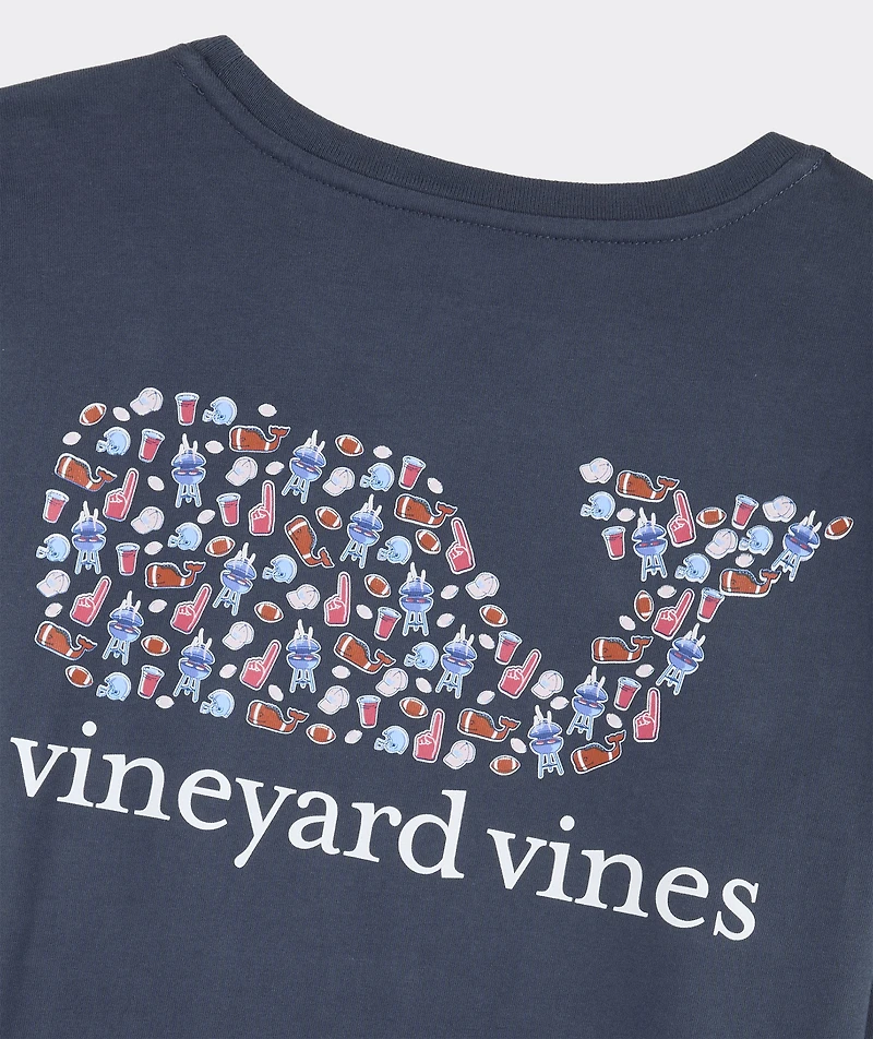 Tailgating Icons Whale Fill Long-Sleeve Pocket Tee
