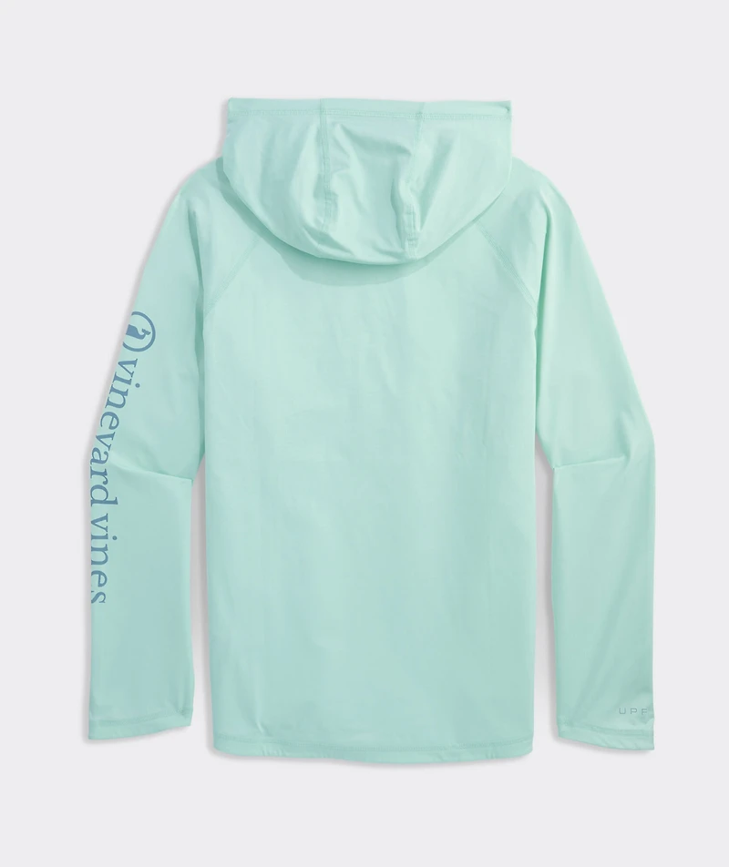 Whale Dot Long-Sleeve Harbor Performance Hoodie Tee