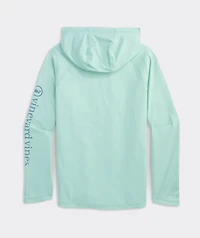 Whale Dot Long-Sleeve Harbor Performance Hoodie Tee