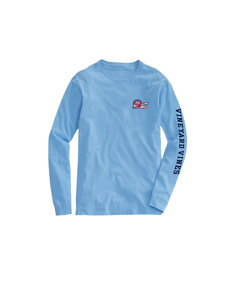 OUTLET Boys' Football Player Whale Long-Sleeve Tee