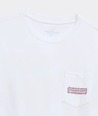 Boys' String Lights Pups Logo Box Long-Sleeve Pocket Tee