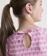 Girls' Long-Sleeve Ruffle One-Piece