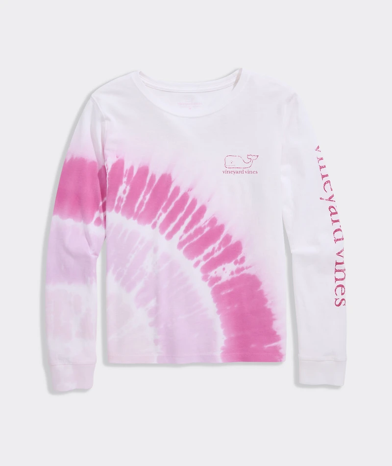 Girls' Tie-Dye Whale Long-Sleeve Pocket Tee