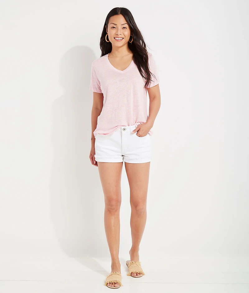 OUTLET Women's Slub V-Neck Tee