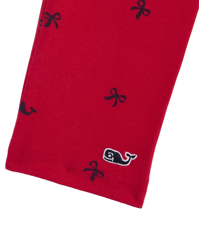 OUTLET Girls' Whale & Bow Printed Leggings