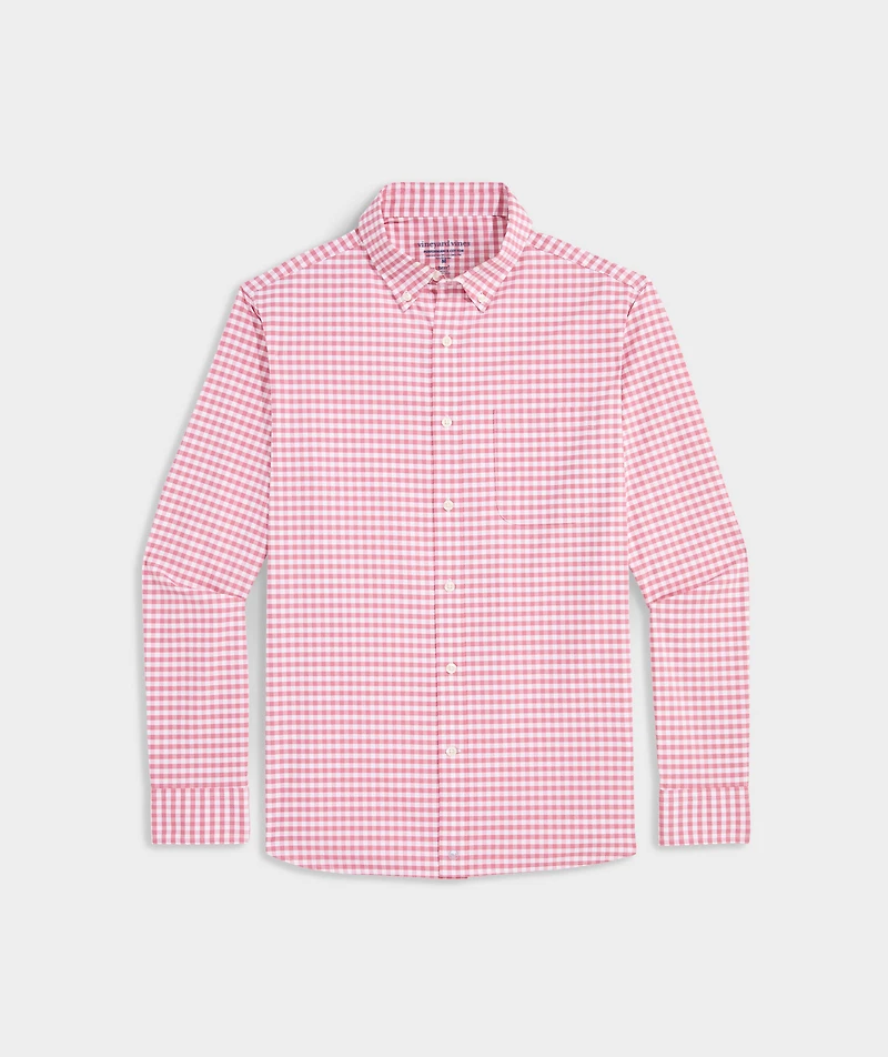 Skysail Gingham Performance Cotton Shirt