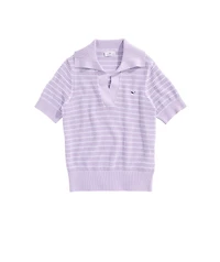 OUTLET Women's Short-Sleeve Polo Sweater