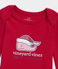 Baby Long-Sleeve Santa Whale Body Suit