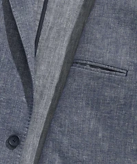 Cotton-Linen Indigo Blazer