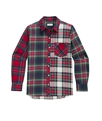 OUTLET Women's Plaid Flannel Relaxed Button-Down