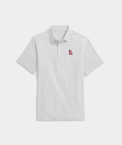 St Louis Cardinals Bradley Stripe Sankaty Polo