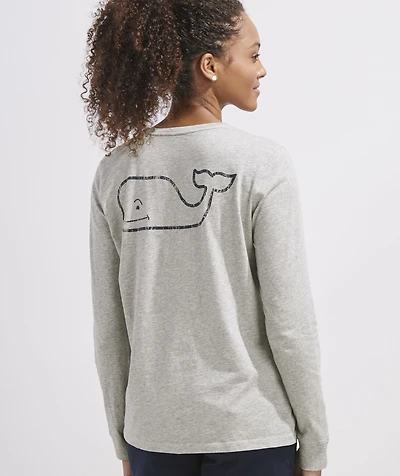 Vintage Whale Long-Sleeve Pocket Tee