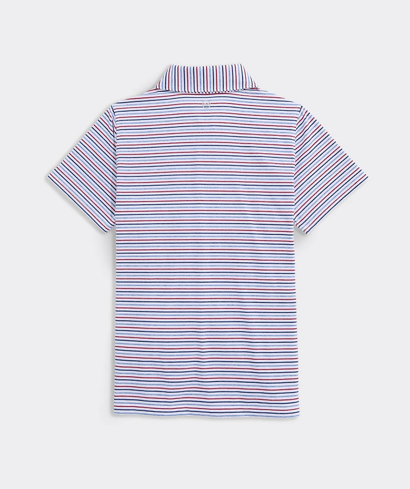 Boys' Multi Bradley Stripe Sankaty Polo