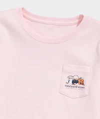 Girls' Here For The Treats Pups Long-Sleeve Pocket Tee