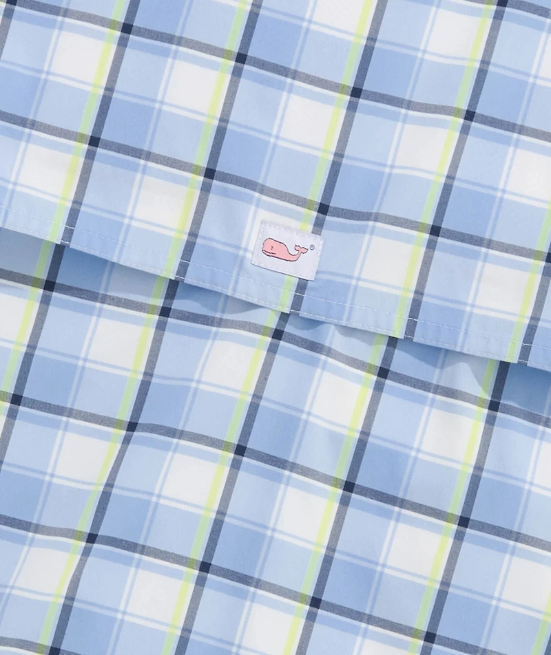 OUTLET Performance Nylon Short-Sleeve Plaid Fishing Shirt