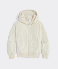 Girls' Velour Full-Zip Hoodie