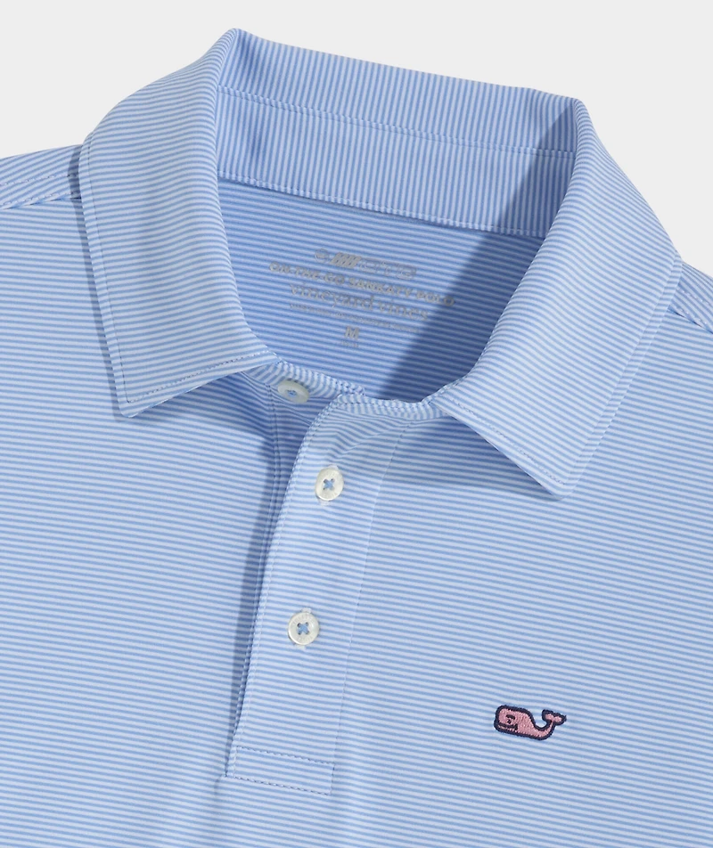 Boys' Anegada Stripe Sankaty Performance Polo