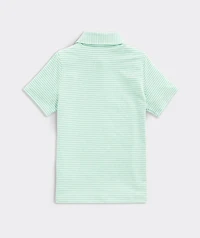 Boys Heathered Winstead Stripe Sankaty Performance Polo