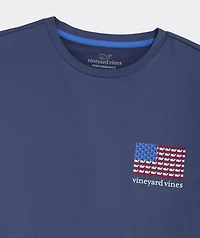 Micro Whale Flag Short-Sleeve Harbor Performance Tee