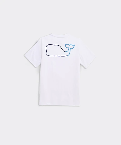 OUTLET Kids' Whale Outline Short-Sleeve Performance Tee