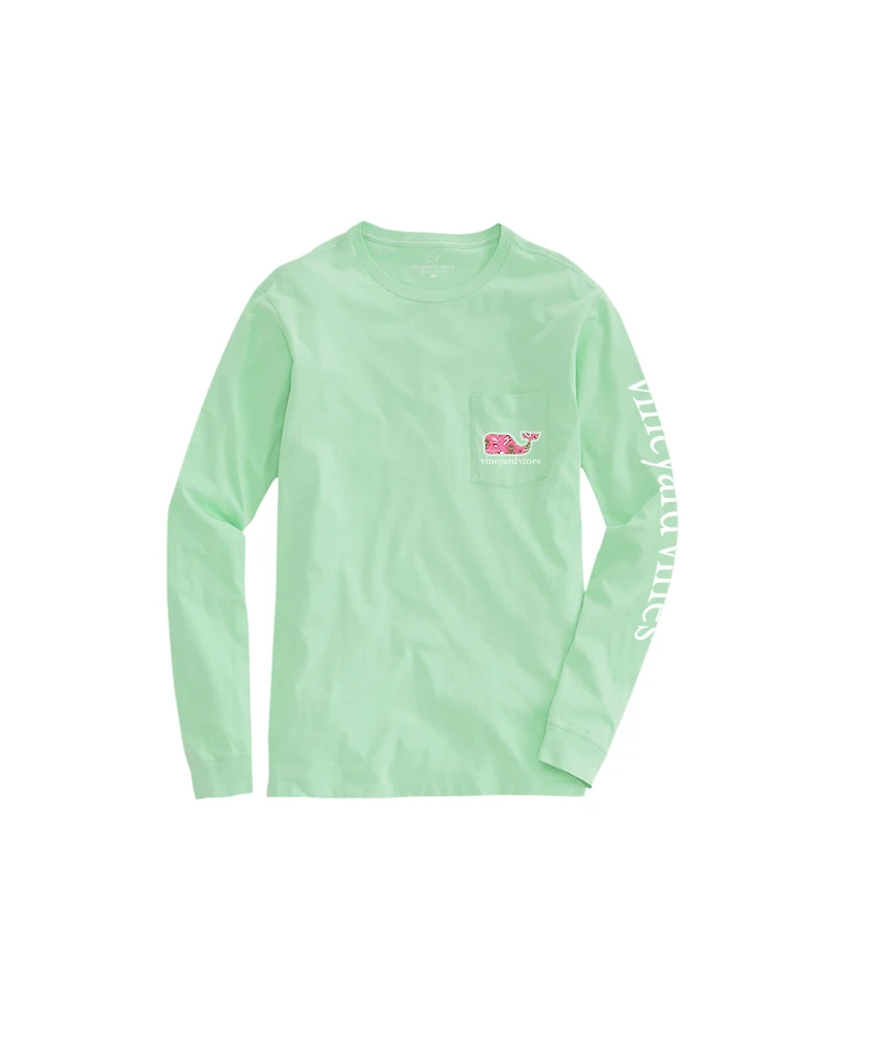 OUTLET Girls' Gingerbread Whale Long-Sleeve Pocket Tee