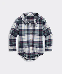Baby Long-Sleeve Tartan Body Suit