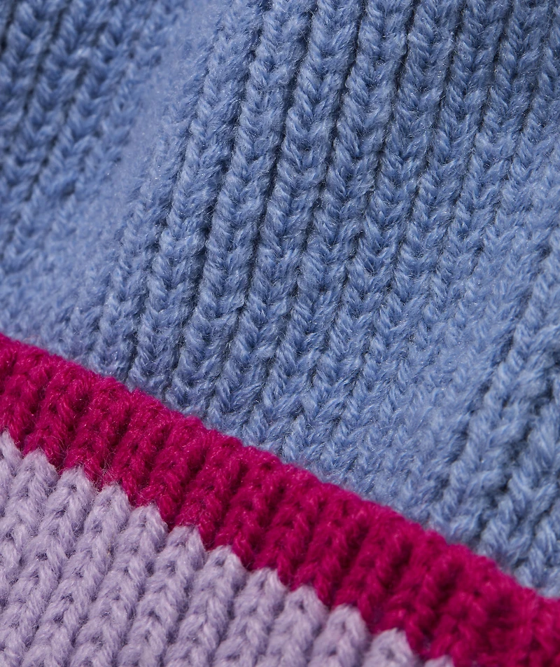 OUTLET Girls' Colorblock Rib Knit Beanie