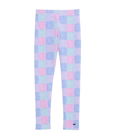 OUTLET Girls' Patchwork Whale Printed Leggings