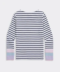 Girls' Jersey Boatneck Long-Sleeve Tee