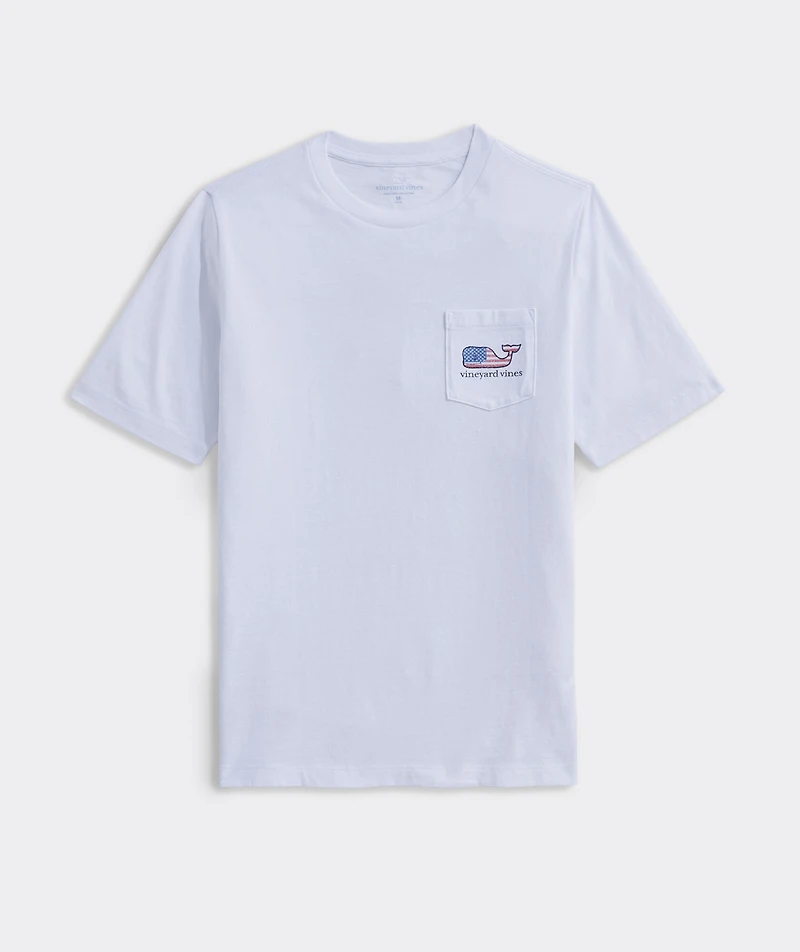 Boys' Flag Whale Short-Sleeve Pocket Tee