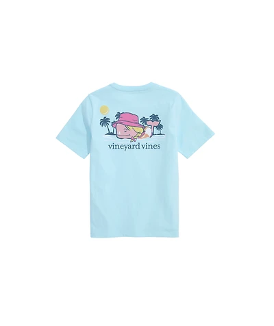 OUTLET Girls' Puff Spring Break Whale Short-Sleeve Pocket Tee