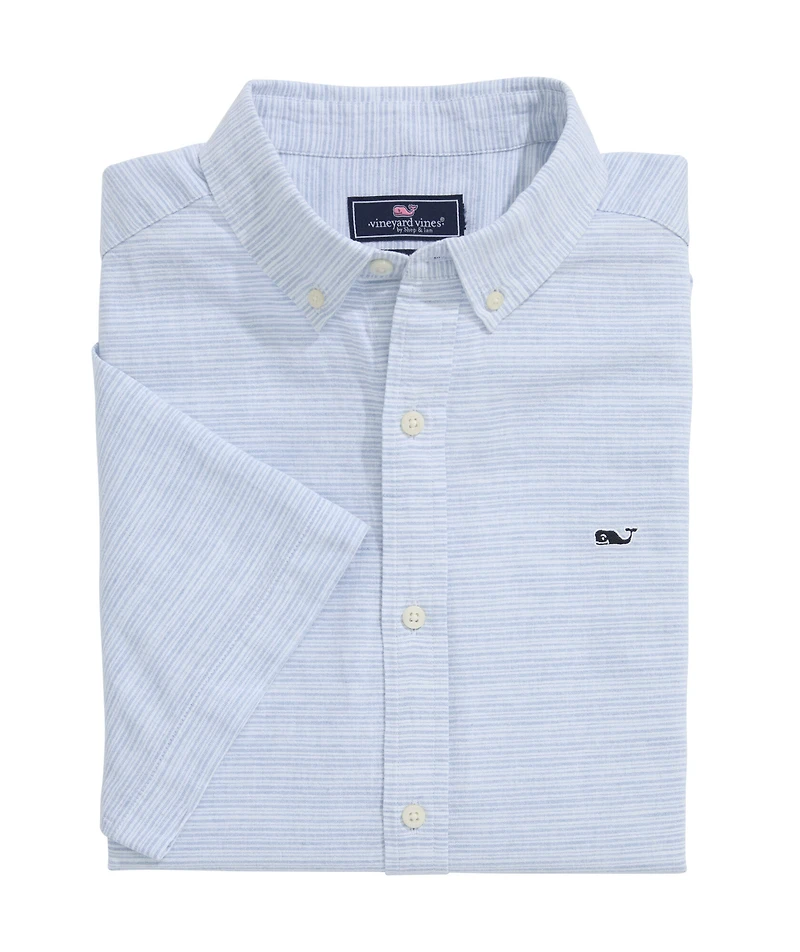 OUTLET Short-Sleeve Stripe Shirt