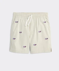 Boys' Americana Embroidered Pull-On Chino Shorts