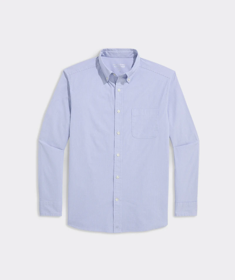 Commodore Stripe Performance Cotton Shirt