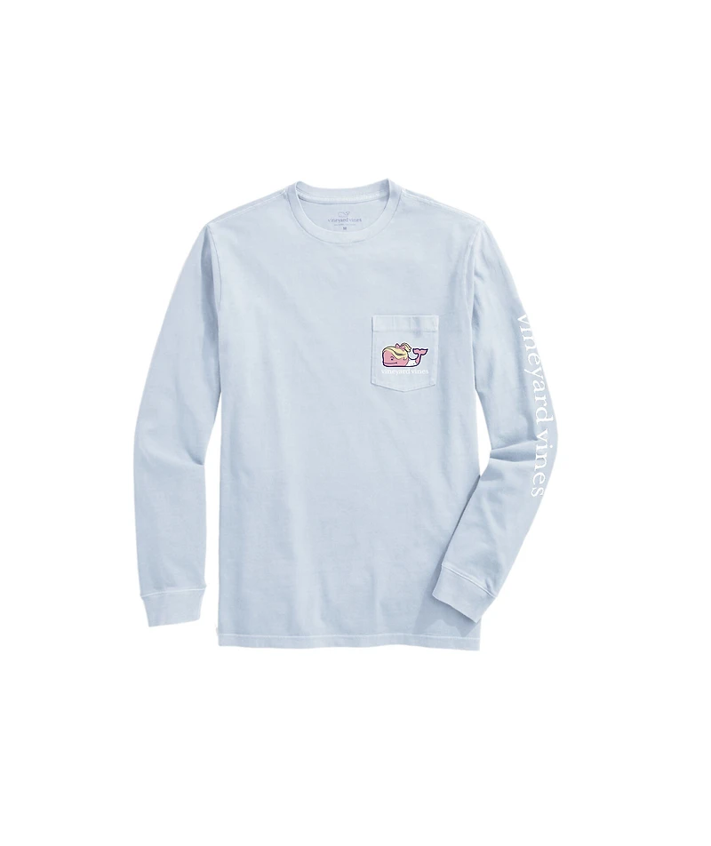 OUTLET Girls' Glitter Gymnastics Whale Long-Sleeve Pocket Tee