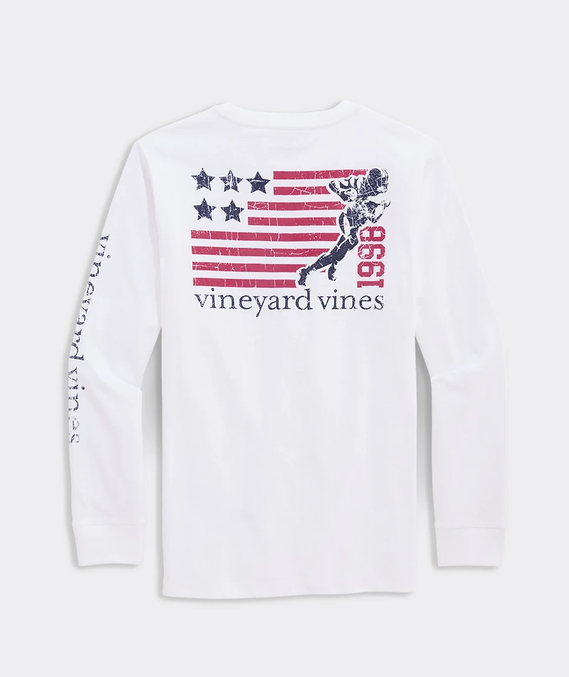 Boys' USA Quarterback Long-Sleeve Pocket Tee