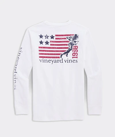 Boys' USA Quarterback Long-Sleeve Pocket Tee