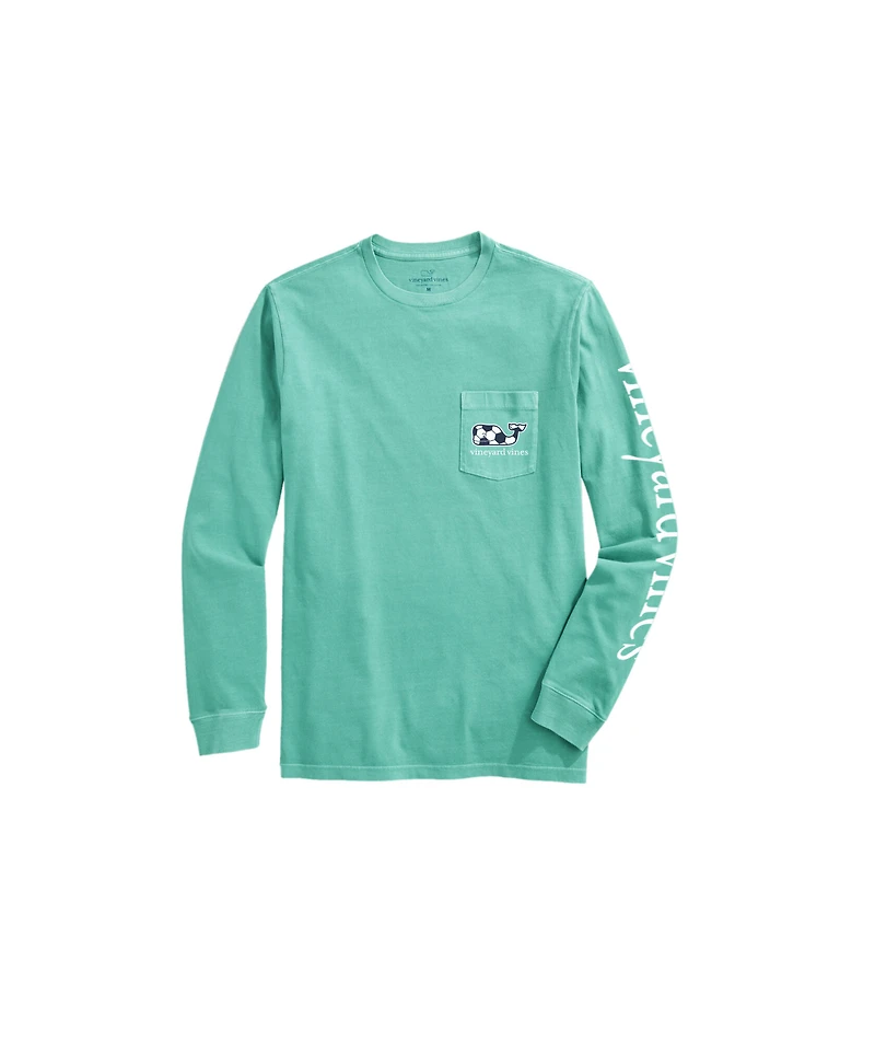 OUTLET Soccer Whale Long-Sleeve Pocket Tee