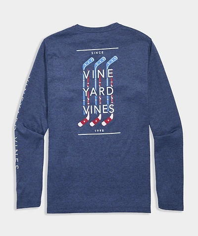Performance USA Hockey Sticks Long-Sleeve Harbor Tee